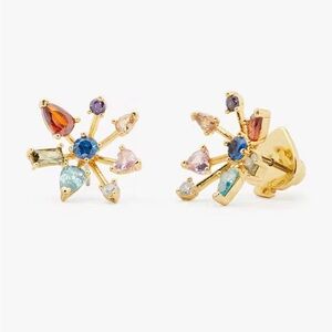 Kate Spade Firework Floral Studs Colorful Gem Earrings